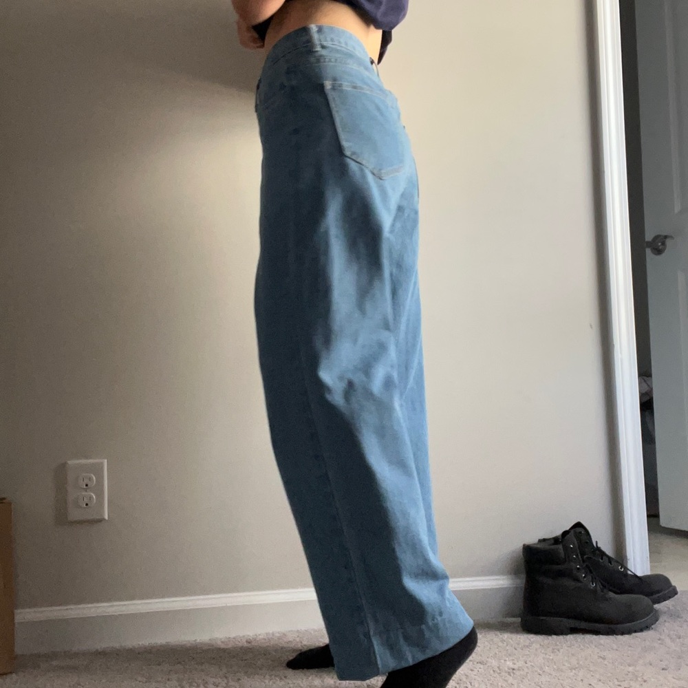 long dad jeans. flare